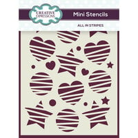 Creative Expressions - Mini Stencils - 4 x 3 - All In Stripes