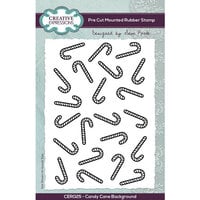 Creative Expressions - Christmas - Pre-Cut Mounted Rubber Stamps - Candy Cane Background