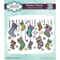 Creative Expressions - Christmas - Cling Mounted Rubber Stamps - Stocking Garland