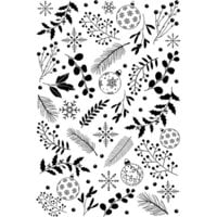 Creative Expressions - Christmas - Pre-Cut Mounted Rubber Stamps - Festive Fronds