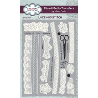 Creative Expressions - Mixed Media Transfers - Lace and Stitch
