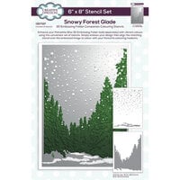 Creative Expressions - Christmas - Stencils - Companion Colouring - Snowy Forest Glade