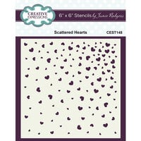 Creative Expressions - Stencils - Scattered Hearts
