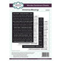 Creative Expressions - Wordies Sentiment Sheets - Christmas Blessings