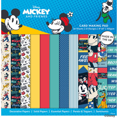 Creative World Of Crafts - 8 x 8 Card Making Pad - Mickey and Friends