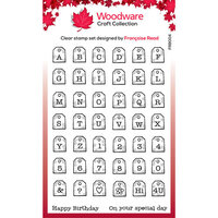 Woodware - Clear Photopolymer Stamps - Mini Tag Alphabet