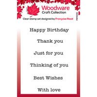 Woodware - Clear Photopolymer Stamps - Mini Greetings