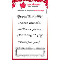 Woodware - Clear Photopolymer Stamps - Boxed Greetings