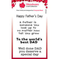 Woodware - Clear Photopolymer Stamps - Best Dad