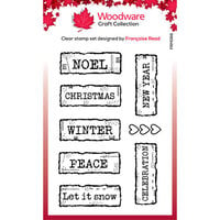 Woodware - Clear Photopolymer Stamps - Christmas Junk Labels
