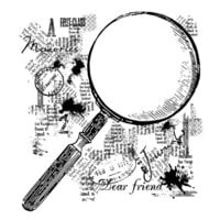 Woodware - Clear Photopolymer Stamps - Magnifying Glass