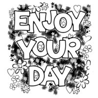 Woodware - Clear Photopolymer Stamps - Enjoy Your Day