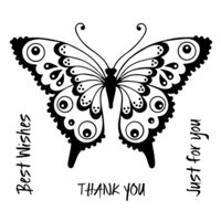 Woodware - Clear Photopolymer Stamps - Pretty Flutterby