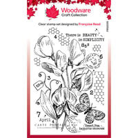 Woodware - Clear Photopolymer Stamps - Sweet Pea Postcard