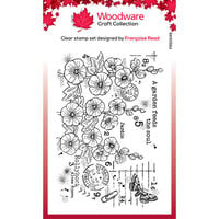 Woodware - Clear Photopolymer Stamps - Hollyhocks