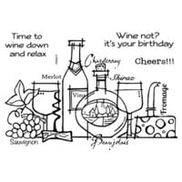 Woodware - Clear Photopolymer Stamps - Time To Wine