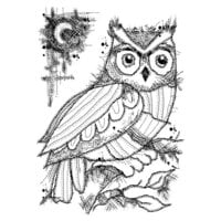 Woodware - Clear Photopolymer Stamps - Midnight Owl