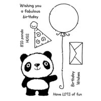Woodware - Clear Photopolymer Stamps - Panda Birthday