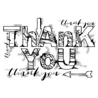 Woodware - Clear Photopolymer Stamps - Grungy Thank You