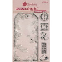 Woodware - Clear Photopolymer Stamps - Old Paper Tag