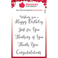 Woodware - Clear Photopolymer Stamps - Curly Greetings
