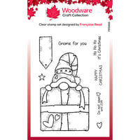 Woodware - Christmas - Clear Photopolymer Stamps - Gnome Gift