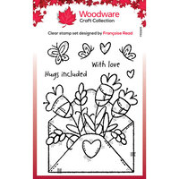 Woodware - Clear Photopolymer Stamps - Flower Envelope