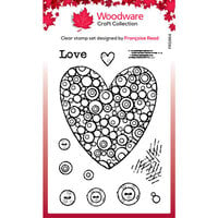 Woodware - Clear Photopolymer Stamps - Bubble Heart