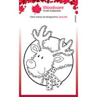 Woodware - Christmas - Festive Fuzzies - Clear Photopolymer Stamps - Mini Reindeer