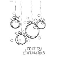 Woodware - Christmas - Clear Photopolymer Stamps - Sketchy Baubles