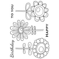 Woodware - Clear Photopolymer Stamps - Bold Blooms Daisy Bunch