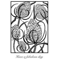 Woodware - Clear Photopolymer Stamps - Lino Cut - Teasels
