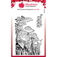 Woodware - Clear Photopolymer Stamps - Lino Cut - Toadstools