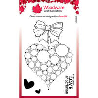 Woodware - Christmas - Clear Photopolymer Stamps - Big Bubble Bauble - Heart