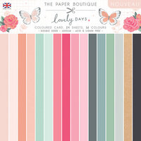 The Paper Boutique - Lovely Days Collection - 8 x 8 Colour Card Pack