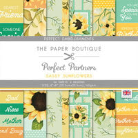 The Paper Boutique - Sassy Sunflowers Collection -Perfect Partners - 8 x 8 Embellishments Pad