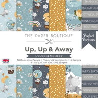 The Paper Boutique - Up, Up And Away Collection - Perfect Partners - 8 x 8 Paper Pad - Medley