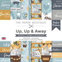 The Paper Boutique - Up, Up And Away Collection - Perfect Partners - 8 x 8 Embellishment Pad