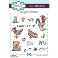 Creative Expressions - Designer Boutique Collection - Clear Photopolymer Stamps - Eggcellent News