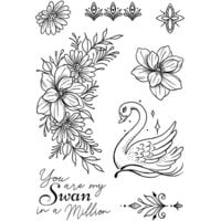Creative Expressions - Designer Boutique Collection - Clear Photopolymer Stamps - Swan In A Million