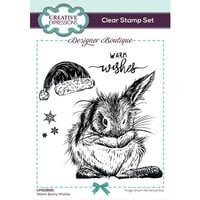 Creative Expressions - Christmas - Designer Boutique - Clear Photopolymer Stamps - Warm Bunny Wishes