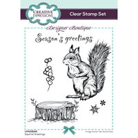 Creative Expressions - Christmas - Designer Boutique - Clear Photopolymer Stamps - Squirrel Greetings
