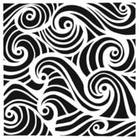 The Crafter's Workshop - 6 x 6 Stencil - Swirling Waves