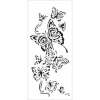 The Crafter's Workshop - Stencils - Slimline - Flying Butterflies