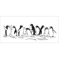 The Crafter's Workshop - Stencils - Slimline - Penguins
