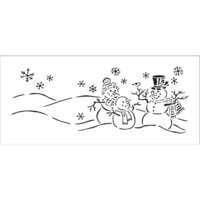 The Crafter's Workshop - Stencils - Slimline - Snowman Family