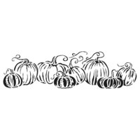 The Crafter's Workshop - Stencils - 16.5 x 6 - Pumpkins in a Row