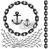 The Crafters Workshop - 12 x 12 Doodling Templates - Nautical Chains