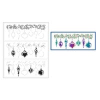 The Crafter's Workshop - 3-in-1 Layering Stencils - 8.5 x 11 Sheet - Slimline - Holiday Ornaments
