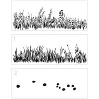The Crafter's Workshop - 3-in-1 Layering Stencils - Slimline - Grasses